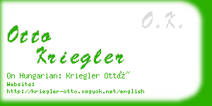 otto kriegler business card